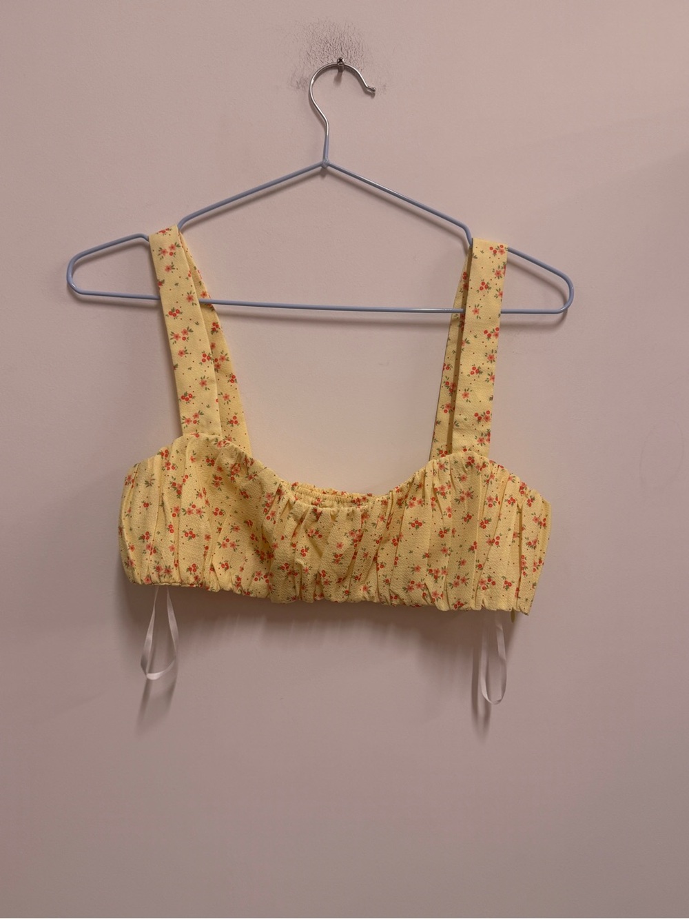 Princess Polly Yellow Floral Smocked Crop Top and Skirt Set
